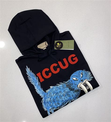 gucci iccug hoodie|Gucci oversized logo hoodie.